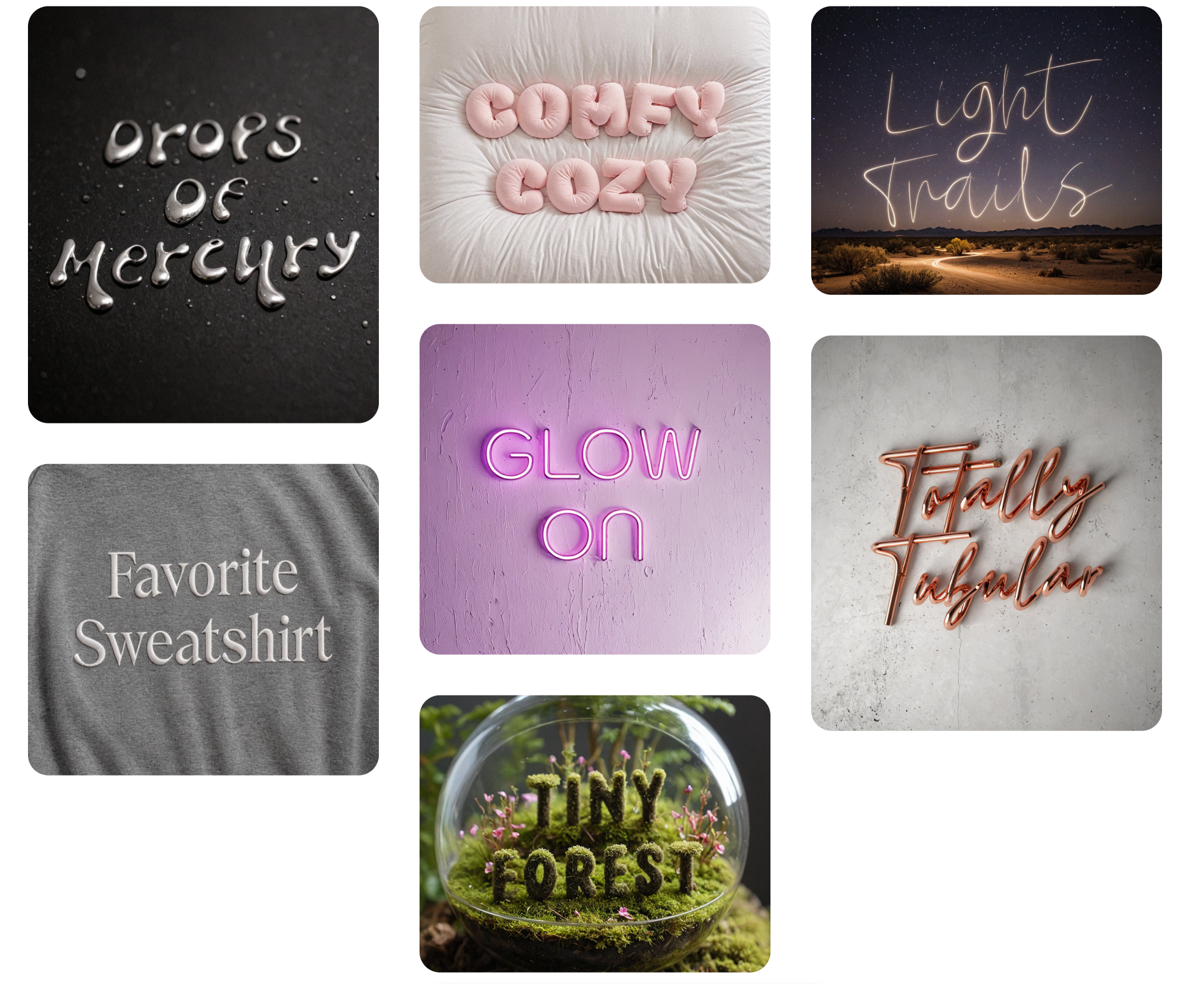 Popular 3D fonts
