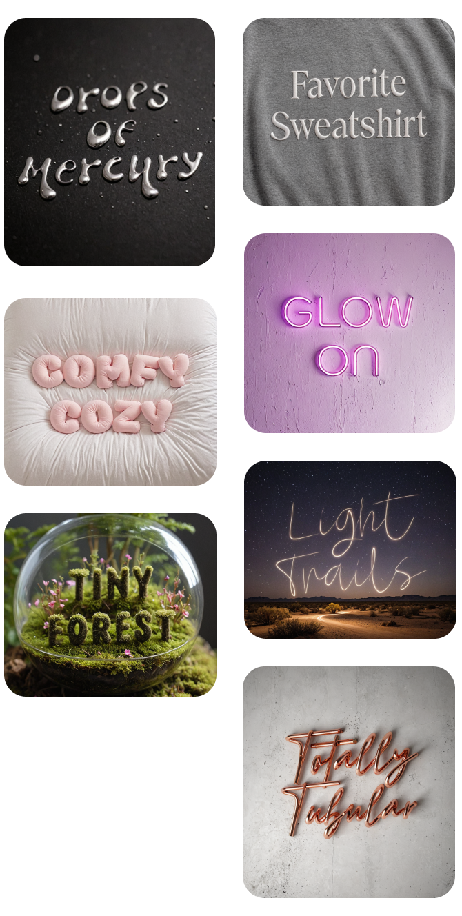 Popular 3D fonts
