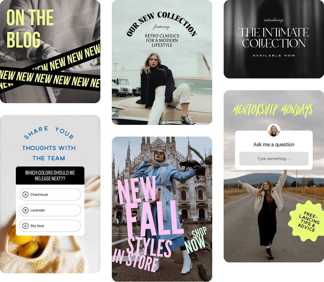 Instagram post designs created with Word Swag