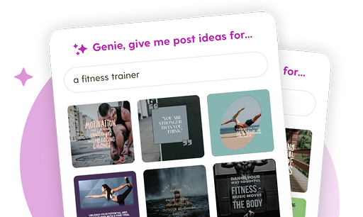 Genie AI post generator in the Word Swag app