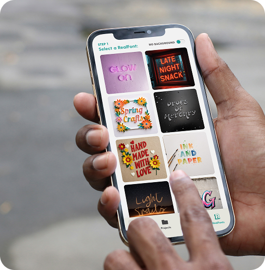 Word Swag app being used on an iPhone