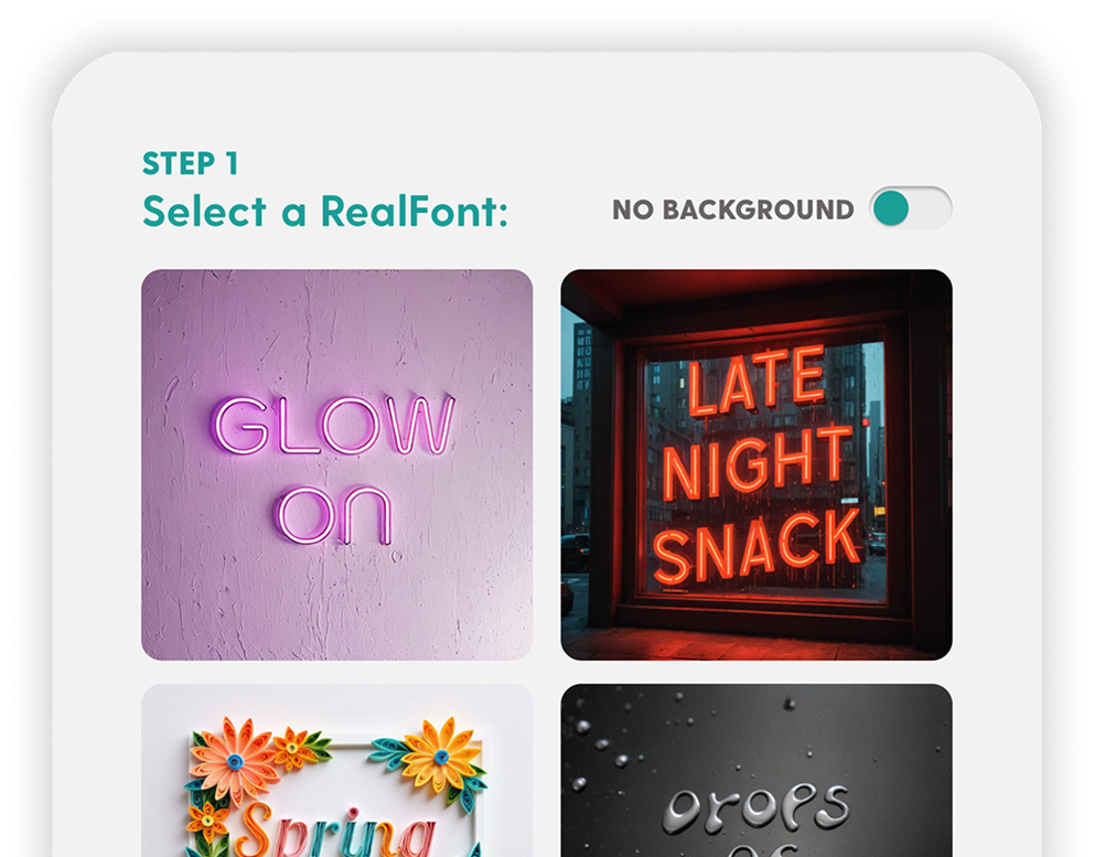 RealFonts 3D font generator in the Word Swag app