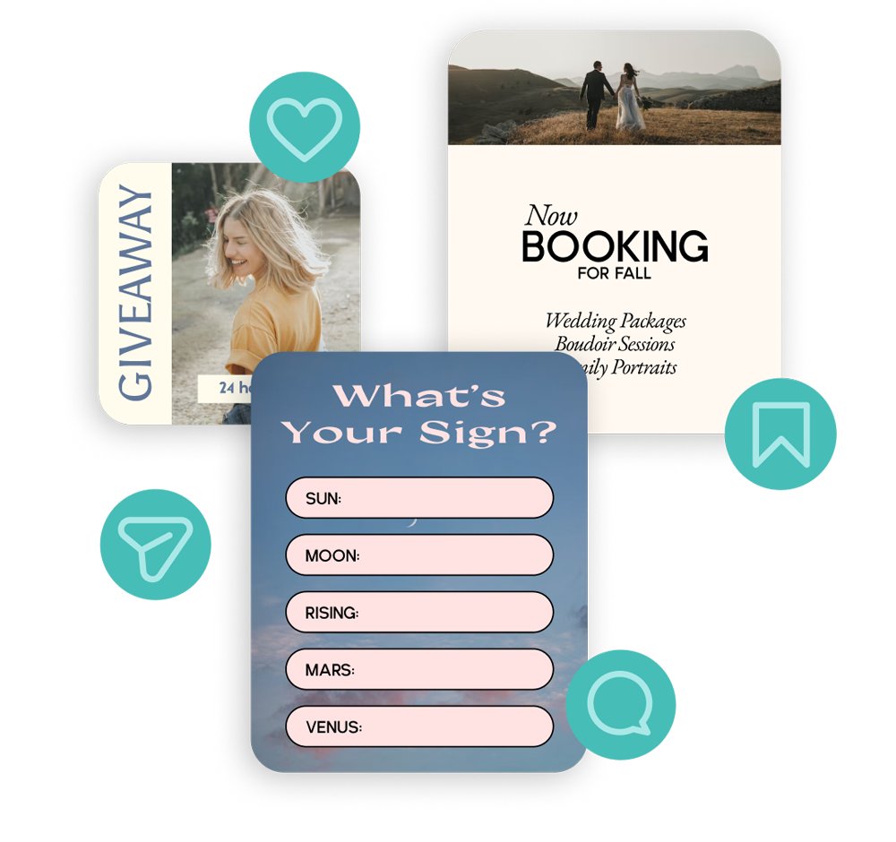 Instagram post designs created with Word Swag