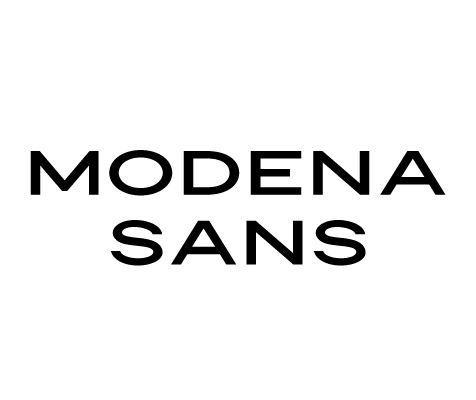 Modena Sans font preview in the Word Swag app