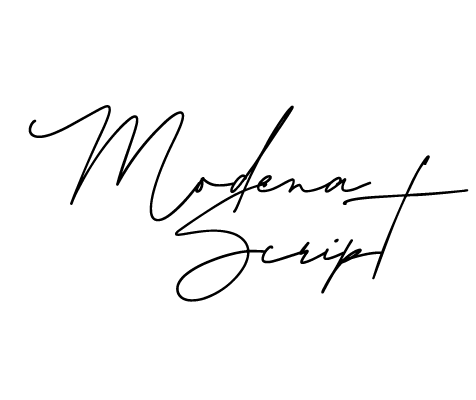 Modena Script font preview in the Word Swag app