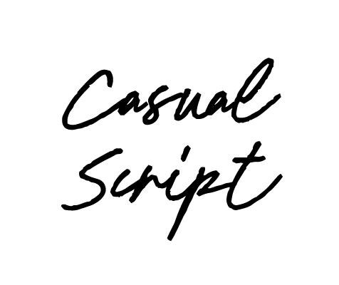 Casual Script font preview in the Word Swag app
