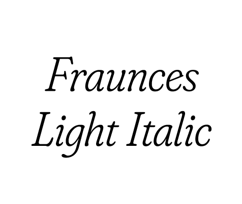 Fraunces Light Italic font preview in the Word Swag app